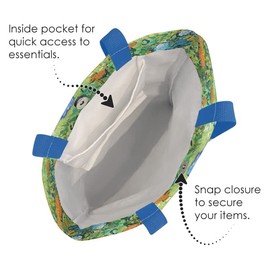 RainCaper Canvas Tote Bag for Women | Magnetic Closure & Open Interior Pocket | Holds Laptops, Magazines, Sunglasses, Books | van Gogh Irises