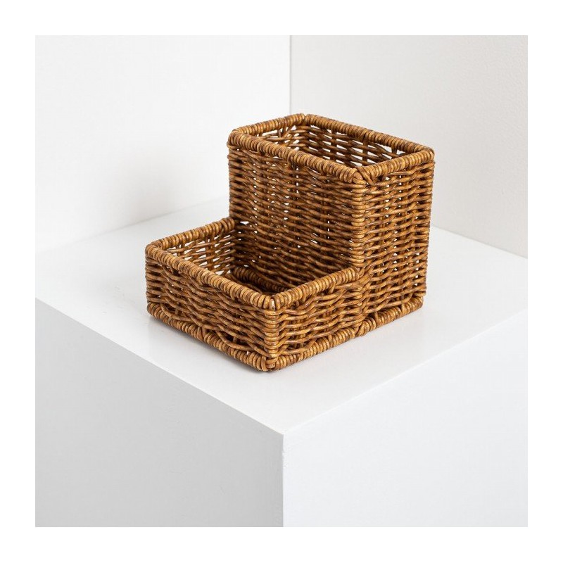 JAJU Daily 2-compartment storage basket_15cmx12cmx11cm_Natural, NaturalNatural_FRFR / 자주 JAJU 데일리
