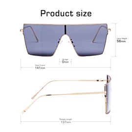 Mad Shade Sunglasses for Men & Women, Elegant Monochrome Visor Glasses Gradient Lens, Summer Eyewear with UV400 Protection