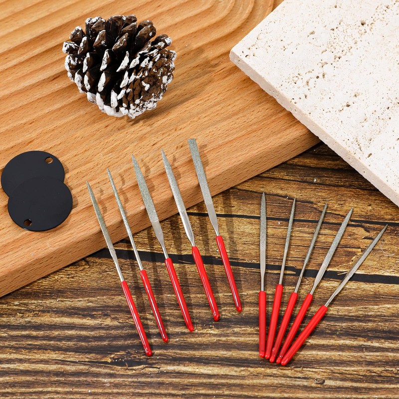 10Pcs Mini Metal File, Mini Diamond Needle File Set, Diamond