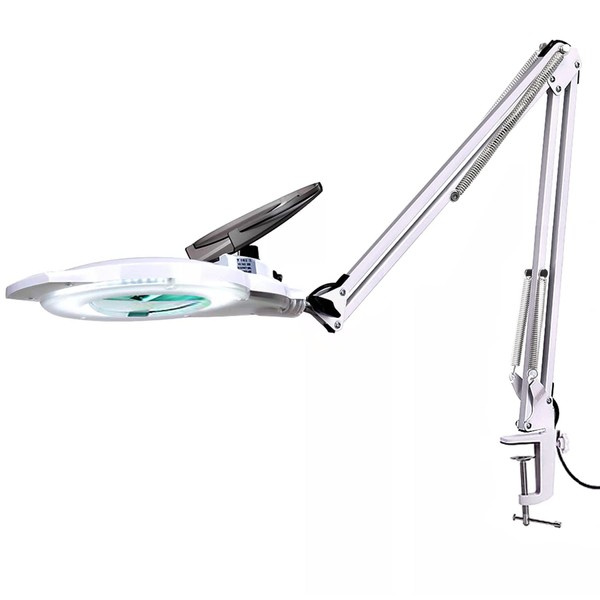 10X LED Magnifying Lamp with Clamp, KIRKAS 2,200 Lumens Dimmable
