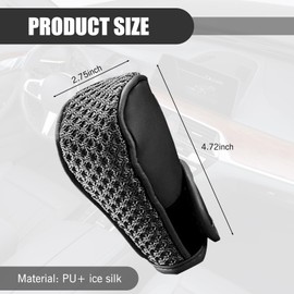 Nowkont 1 PC Car Gear Shifting Knob Cover, 2.75In x 4.72In Vehicle Interior Decoration Accessories, Anti-Slip Anti-Scratch Design, Universal Automotive Shifter Knobs Cover for Car SUV Truck (Black)