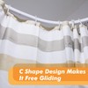 Sintuff 120 Pcs Plastic Shower Curtain Rings Hooks C Shaped