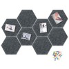 HyFanStr Felt Notice Board, Hexagon Memo Board DIY with 20