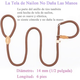 Correa para Perros,Correa Resistente para Caminar Perros de tamaño Mediano y Grande,Retráctil y Todo en Uno,1.8M (Café)
