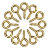 ECKJ Screw Eye Hooks - 20 Pieces Golden Copper Plating