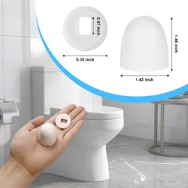 GZJoSum 20Packs Universal Toilet Bolt Caps Plastic Round Push On Toilet Bowl Caps Covers Seat Floor with Extra Washers for Bowl Screws 1.45" Height