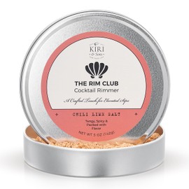 Kiri & Sons The Rim Club Cocktail Rimmer, Chili Lime Cocktail Rimming Salt for Margarita, Bloody Marys, Tequila Shots & Craft Drinks – Spicy Drink Garnish, 5 oz Tin