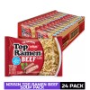 Nissin Top Ramen Noodle Soup, Beef, 3 Ounce (Pack of