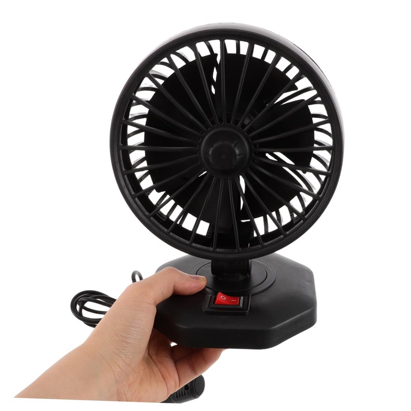 GANAZONO 12V Adjustable Speed Mini Fan for Vehicles Low Noise