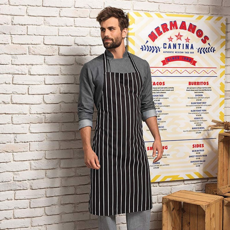 Premier Ladies/Womens Stripe Apron / Workwear (Butchers Style) (One Size)