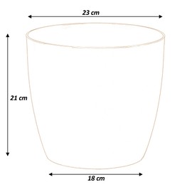 Tymar Pack of 2 Round Shape Planter (Green, Diameter 23 cm)