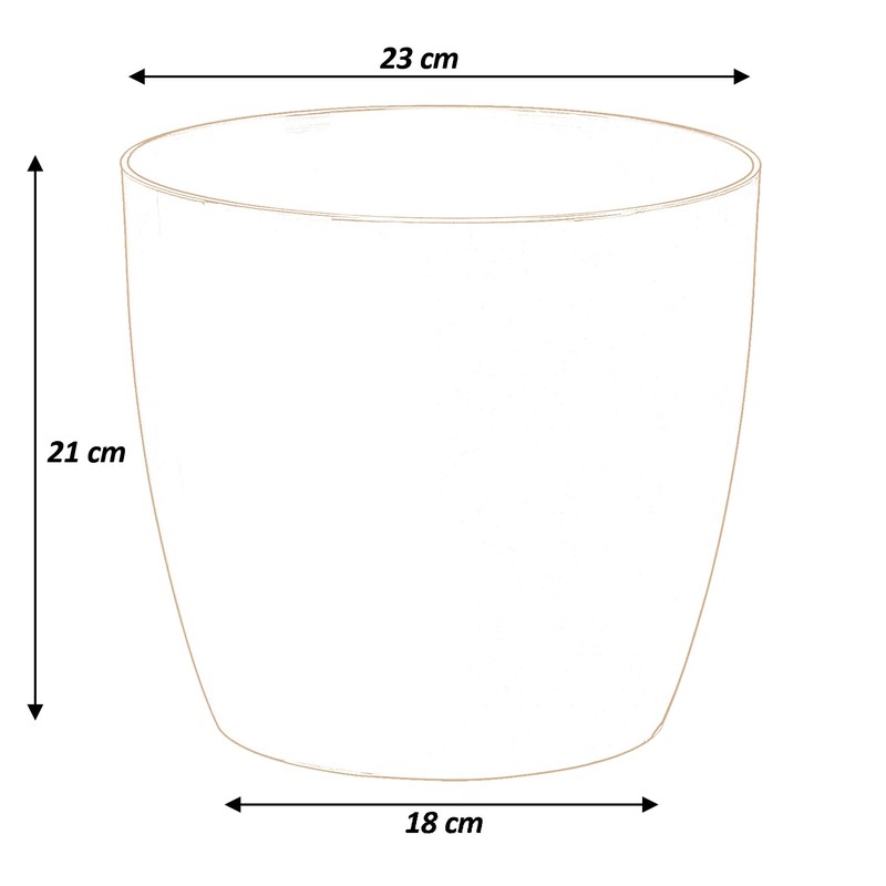 Tymar Pack of 2 Round Shape Planter (Green, Diameter 23