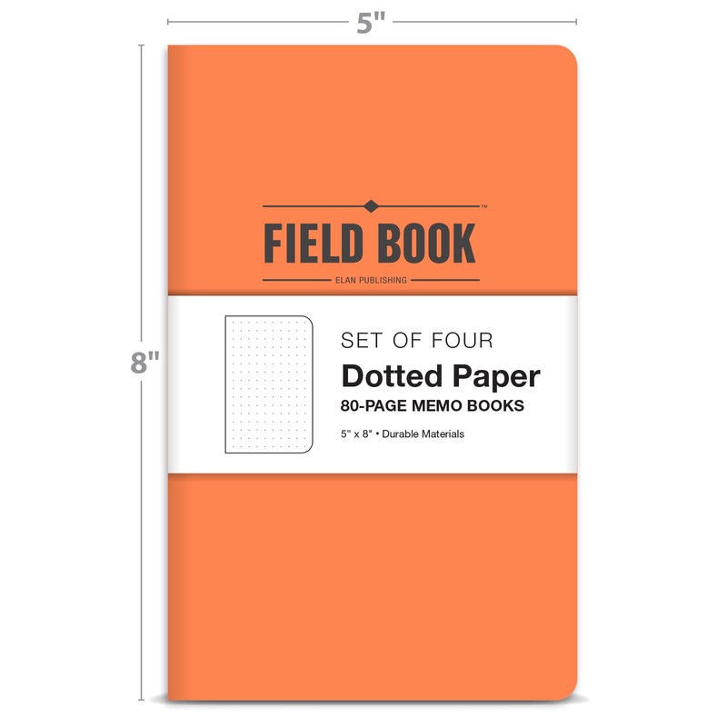 Elan Publishing Company Field Notebook/Journal - 5"x8" - Orange Cover