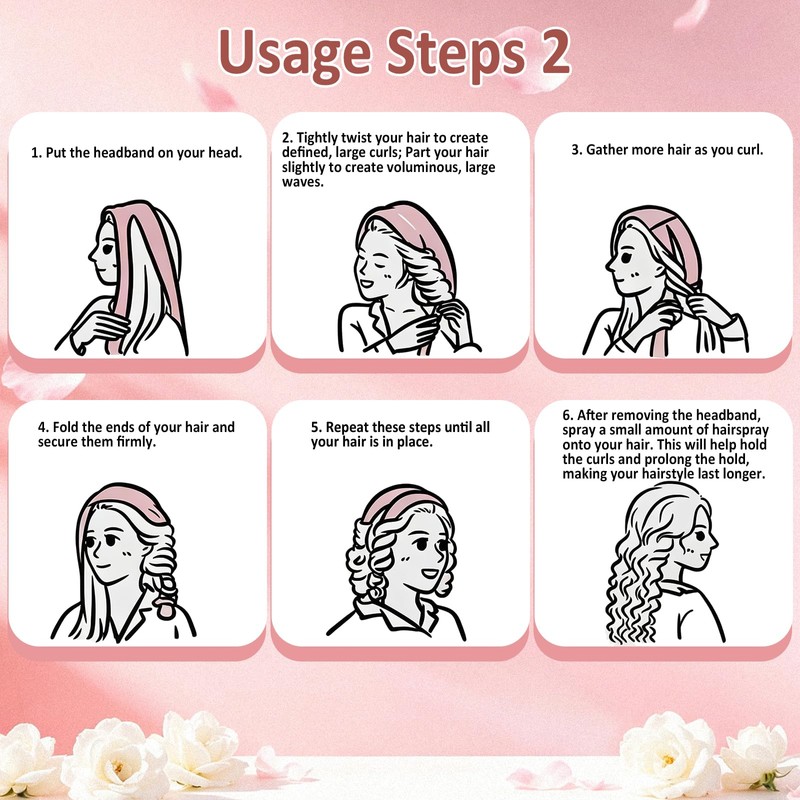 Heatless Curlers Set, Heatless Curls Overnight, Silk Shower Cap -
