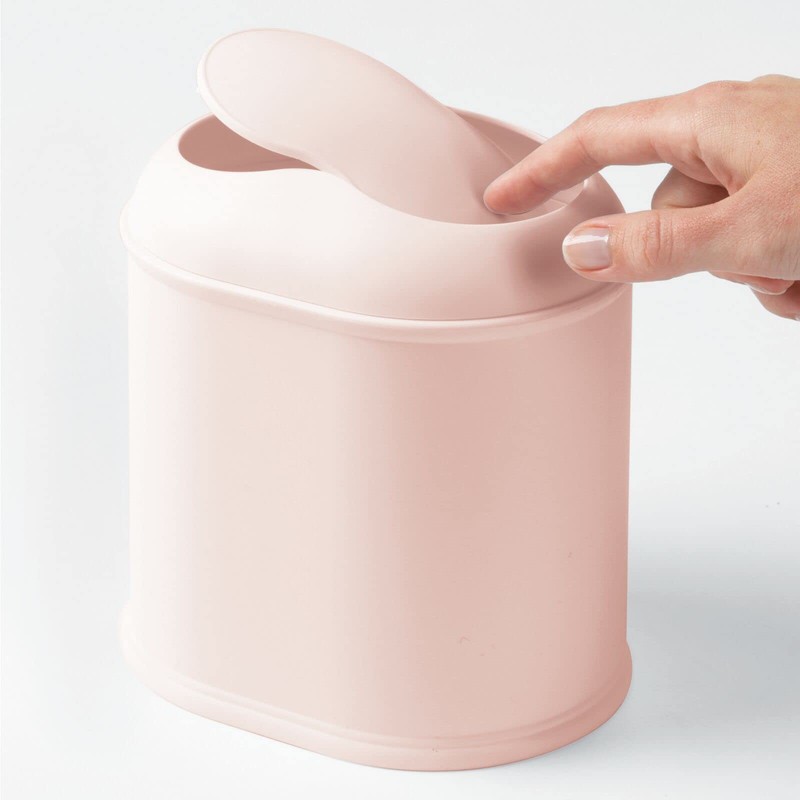 mDesign 2 x Mini Plastic Swing Top Bin - Pack