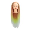Hairdressing Mannequin Head Synthetic Braiding Hair Hairdresser Head Gradient Orange