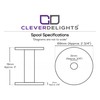 CleverDelights 3 Inch Black Plastic Spools - 3" x 2
