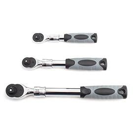 VCT 3pc Extendable Long Handle Socket Ratchet Set CRV 1/4", 3/8". and 1/2" drive