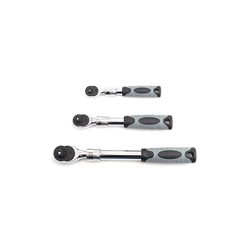 VCT 3pc Extendable Long Handle Socket Ratchet Set CRV 1/4",
