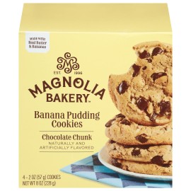 UD_Magnolia Bakery Fresh Key Banana Pudding with Cream Strawberry Flavors 8 X 8 Ounces Chocolate Chunk in Bulk Box Bag Packaging