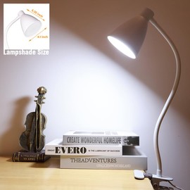 Desk Lamp Clip On Lamp Dimmable Eye-Caring 3 Color Modes 10 Brightness Levels Table Lamp Flexible Gooseneck Lamp Desk Light for Home Office Craft Computer,Video Call, Nightstand Reading 10W (White)