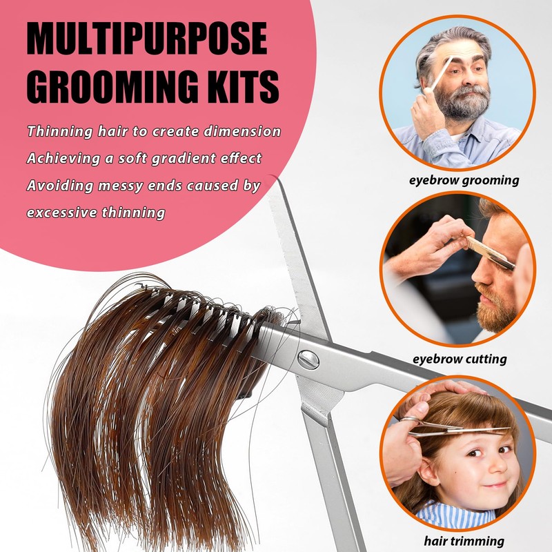 Facial Hair Thinning Scissors, V Teeth Hair Thinning Scissors For