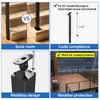 Muzata Aluminum Black Side Mount Cable Railing Post 36 Inch