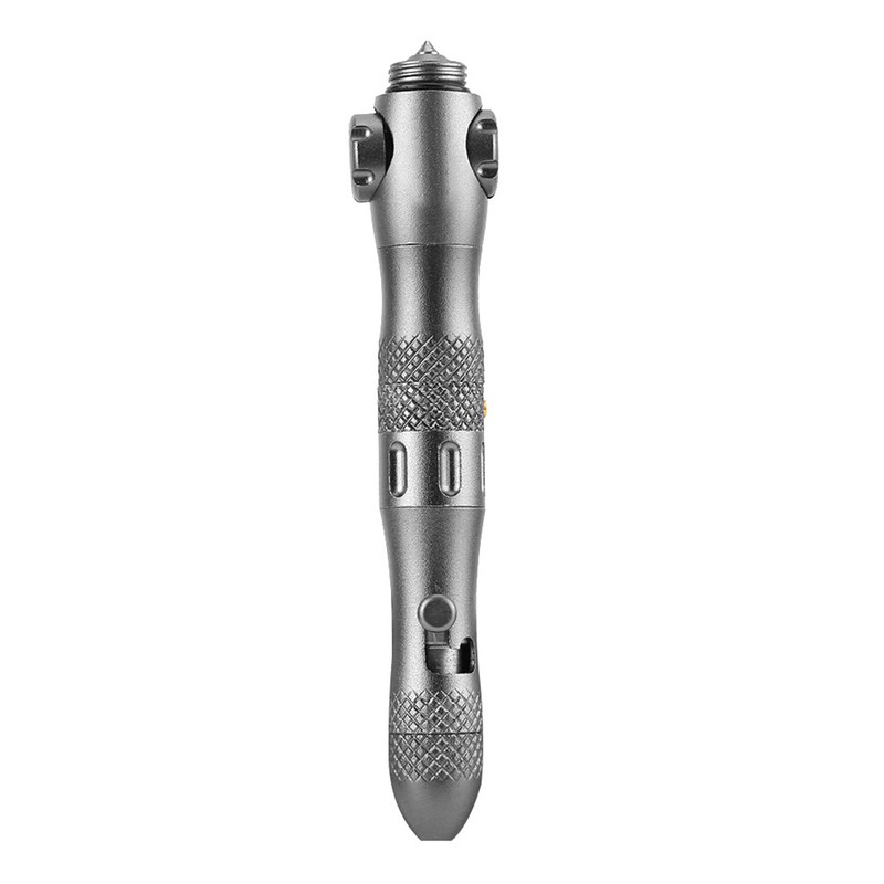 Rotatable Decompression Tactics Defense LED Glass Breaker Writing Survival Outdoor