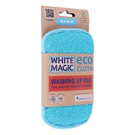White Magic Eco Cloth Washing Up Pad Sea Blue 15x8cm
