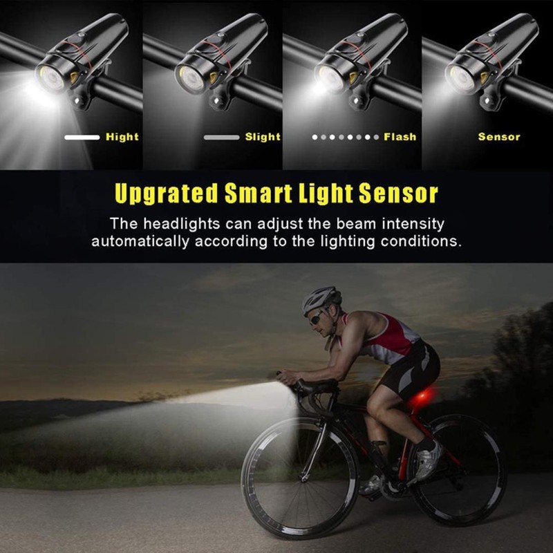350 Lumen Bike Light Set USB Rechargeable Cycling Front and