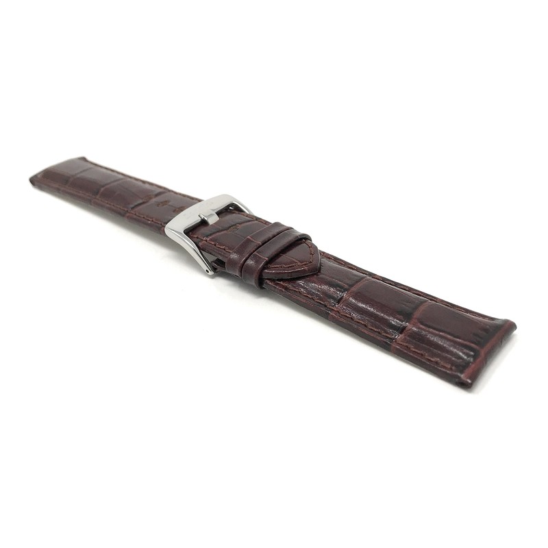 Bandini 22mm Mens Italian Leather Watch Band Strap - Brown