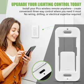 Wallplate Brackets Compatible with Lutron Caseta Pico Remote, No Wires Required, Wall Mounting Kit Compatible with Lutron Smart Switch, 4-Pack ABS