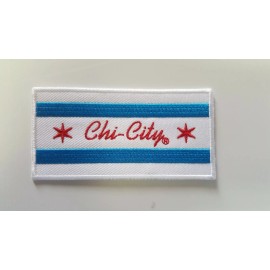 Chi-City Apparel Chicago Flag Logo Iron On-Patch
