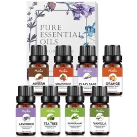 Pure Essential Oil C Set, 100% Pure Essential Oils, 0.4 fl oz (10 ml) x 8 Bottles Aroma Oil