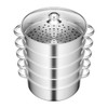 XUANIIIL 5 Tier Steamer 11 Inch Stainless Steel Steam Cooker