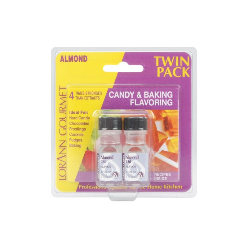 Lorann Oils Candy & Baking Flavoring .125oz Bottle 2/Pkg-Almond Oil