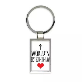 Worlds Best SON-IN-LAW : Gift Keychain Heart Love Family Work Christmas Birthday