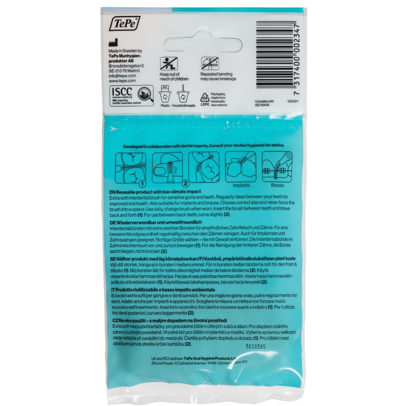TePe Interdental Brushes X-Soft - for a particularly gentle clean