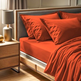 100% Cotton Ranforce Single Fitted Sheet (100 x 200 + 30 cm), Cinnamon Colour, 145 Thread Count | Machine Washable at 30°C | Soft & Durable for Comfort, Twin