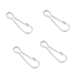 FYACCD Flag Pole Clip, 4 Pcs Stainless Steel Lanyard Snap Spring Clips, Spring Clips Hook, Carabiner Hook, for Flagpole, Keychain, Clothesline