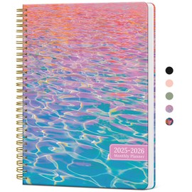 Monthly Planner 2025-2026, 21 Months Planner Calendar 2025-2026, April 2025 - December 2026, 7" x 10", 25-26 Monthly Calendar, Perfect for School Office Home Planning - Shimmering Pool