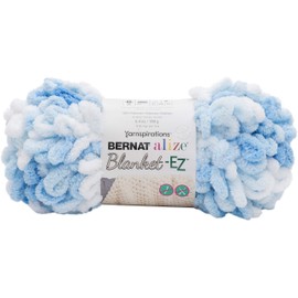 Bernat Alize Blanket-EZ - Ovillo de lana, Blanco & Azul, 1, 1