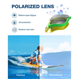 ZIONOR Kids Swim Goggles, G1 MINI UV Protection Anti-Fog Polarized Swimming Goggles for Age 6-14