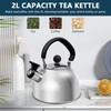 Whistling Tea Kettle for Stove Top, 2L Stainless Steel Teapot