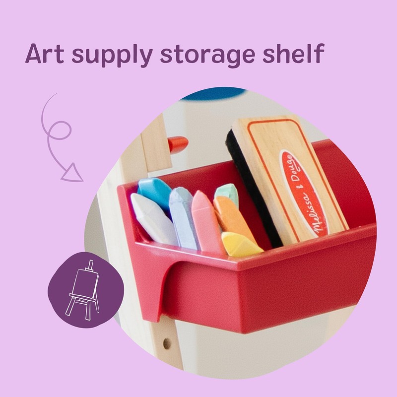 Melissa & Doug Deluxe Wooden Art Easel for Kids with