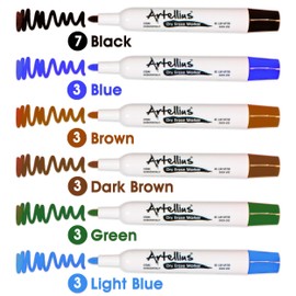 Artellius Dry Erase Markers Bulk - 40-Pack Assorted Colors - Thick Barrel Design & Low Odor Ink - Washable & Kid Friendly Whiteboard Markers for School Supplies & Classroom Use - Teacher Supplies