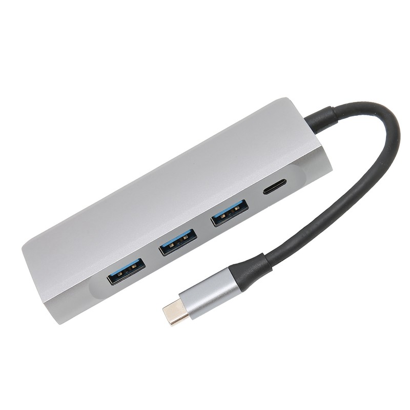 USB C Splitter Silver 5Gbps Speed Heat Dissipation Function Smart