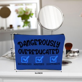 Graduation Gifts, PhD Gifts Makeup Bag, Funny Doctor Cosmetic Bag, Congrats Grad Travel Organizer Zipper Pouch PHD Graduation Gift for Women Doctorate Degree Female Her College Senior Physician