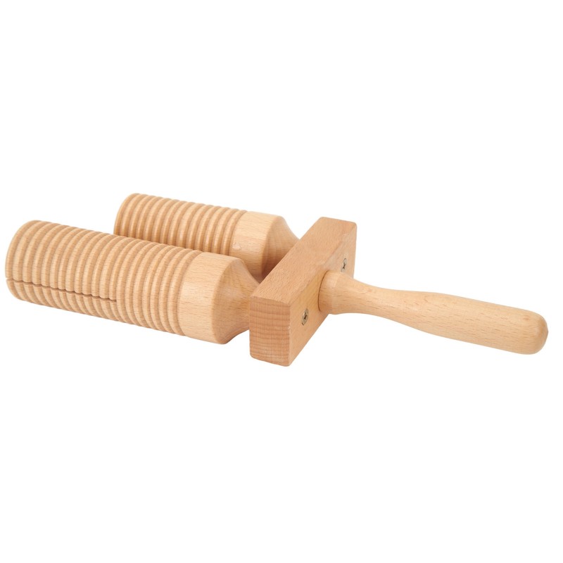 Chinese Bangzi Wooden Cylinder Clapper Treble Bass Percussion Musical Instruments